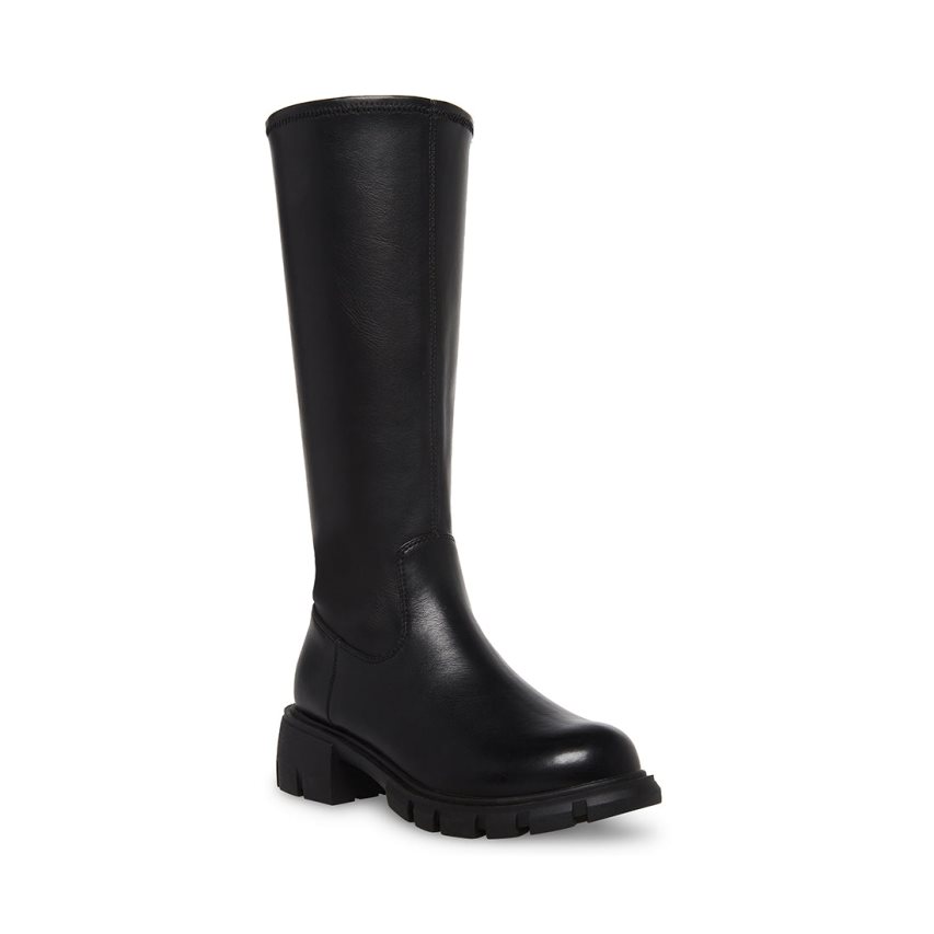 Black Steve Madden Jaberdn Kids' Knee-high Boots | PH 2716VNB